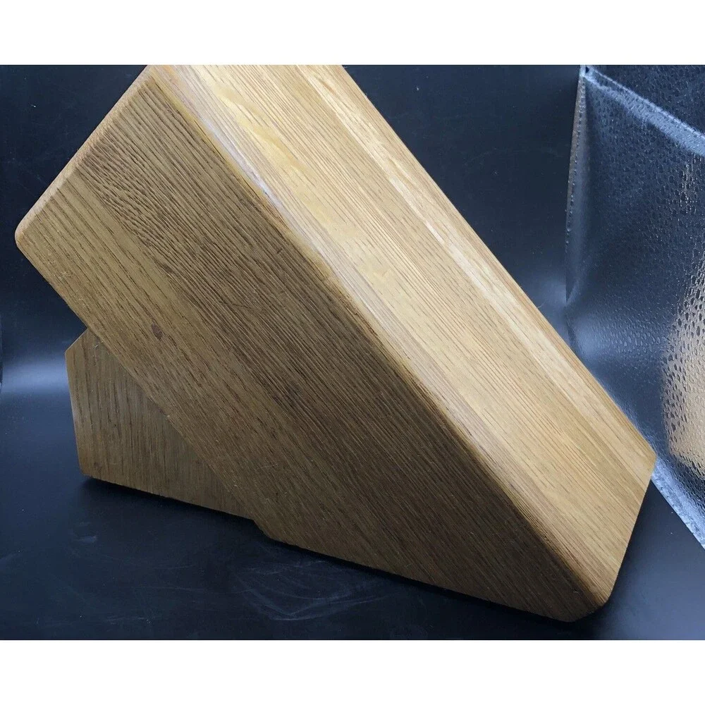 Cutco Steak Table Knife Storage Block 8 Slots Honey Oak - Made In USA